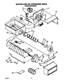 Motor and ice container