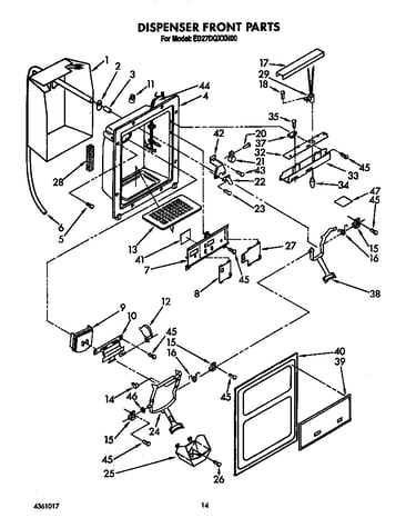 Dispenser front