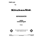 KitchenAid KSRB25QXWH00 front cover diagram