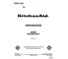 KitchenAid KSSS48DWW01 front cover diagram