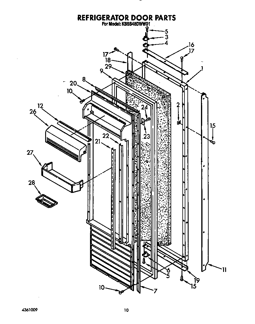 Refrigerator door