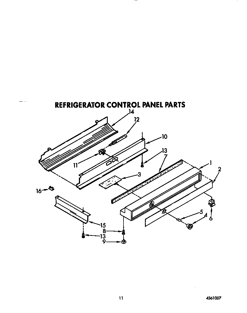 REFRIGERATOR CONTROL PANEL