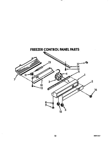 Freezer control panel
