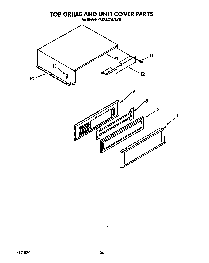 Top grille and unit cover