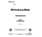 KitchenAid KSSS42MWX00 front cover diagram
