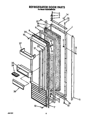 Refrigerator door