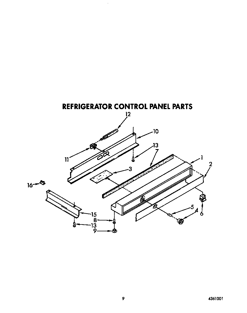 REFRIGERATOR CONTROL PANEL