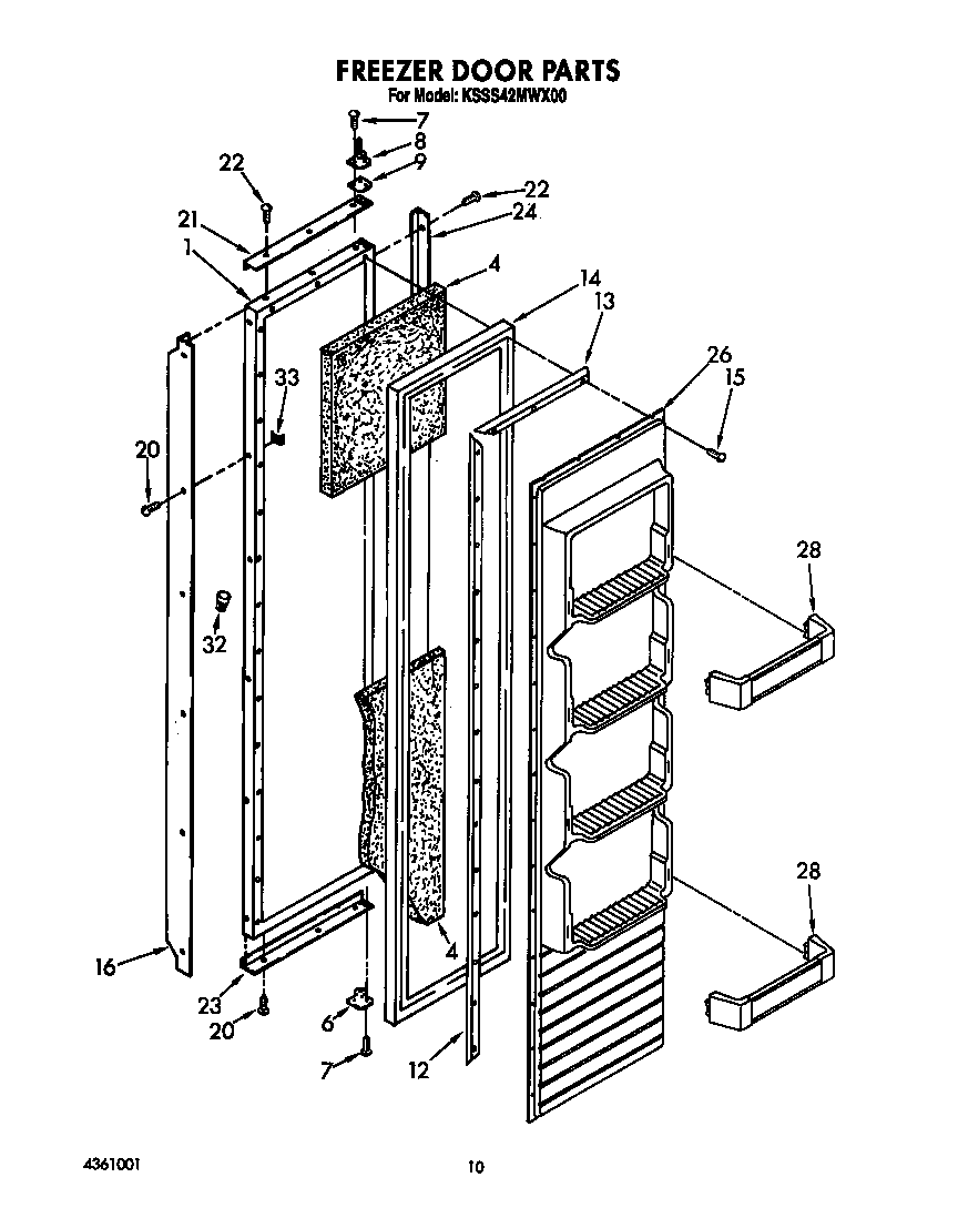 Freezer door