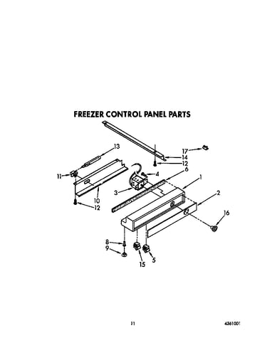 Freezer control panel