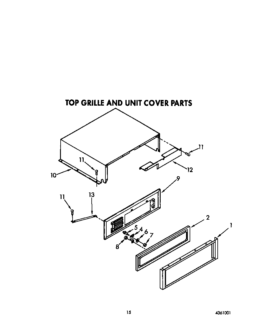Top grille and unit cover