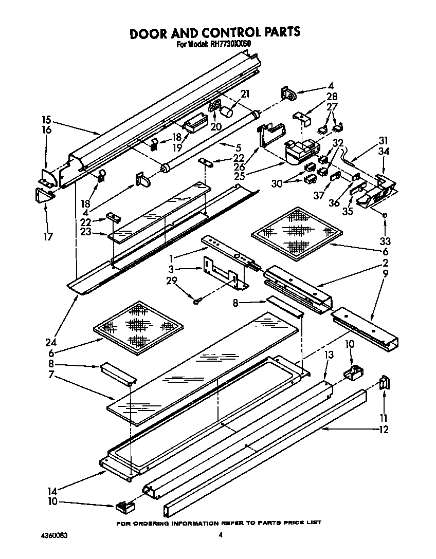 Door and control parts