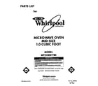 Whirlpool MT2100XYR0 front cover diagram