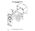 Whirlpool MT2100XYR0 cabinet and turntable diagram