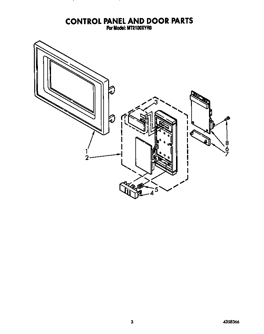 CONTROL PANEL AND DOOR