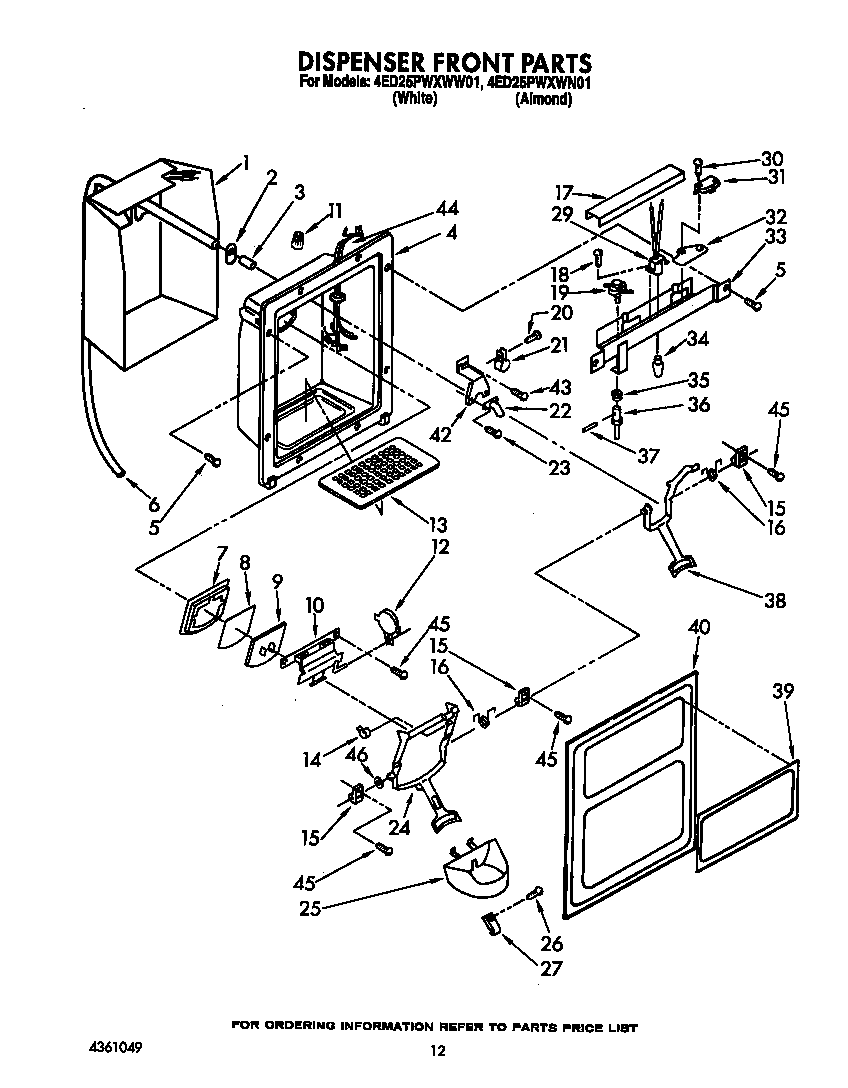 DISPENSER FRONT