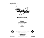 Whirlpool 6ET16ZKXWW00 front cover diagram
