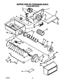 Motor and ice container