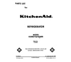 KitchenAid KSRB27QXWH00 front cover diagram