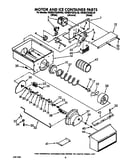 Motor and ice container