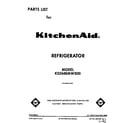 KitchenAid KSSS48MWX00 front cover diagram