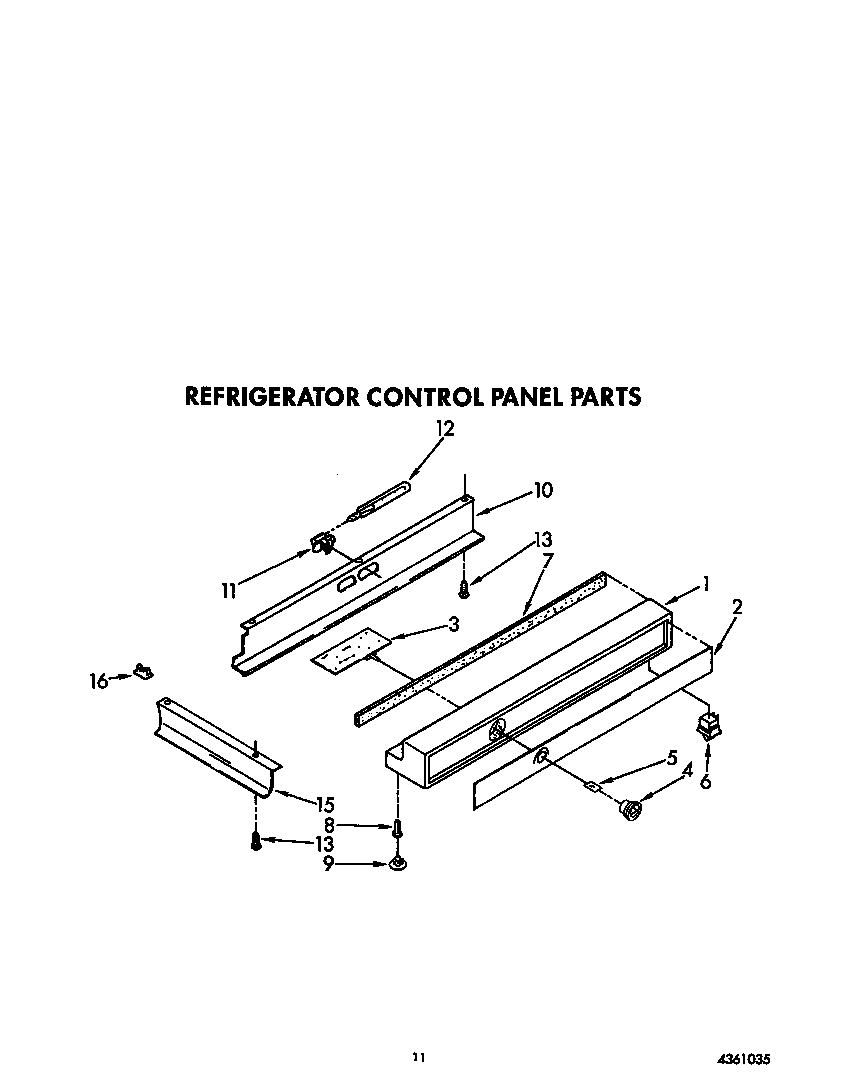 Refrigerator control panel