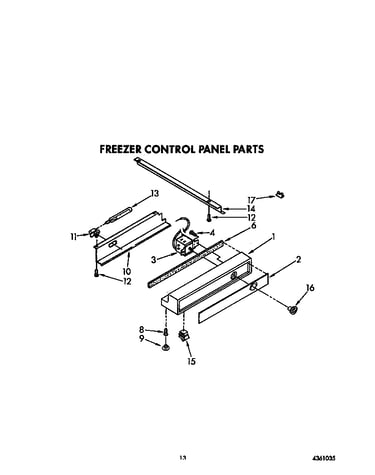 Freezer control panel