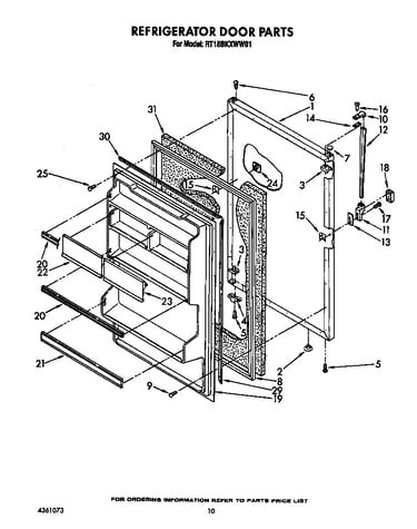 Refrigerator door
