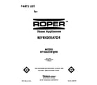 Roper RT18AKXXW00 front cover diagram