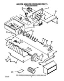 Motor and ice container