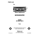 Roper RT14CKXVW13 front cover diagram