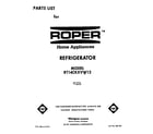 Roper RT14CKXVW12 front cover diagram