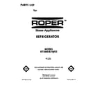 Roper RT18EKRXW02 front cover diagram