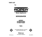 Roper RT18DKYWW03 front cover diagram