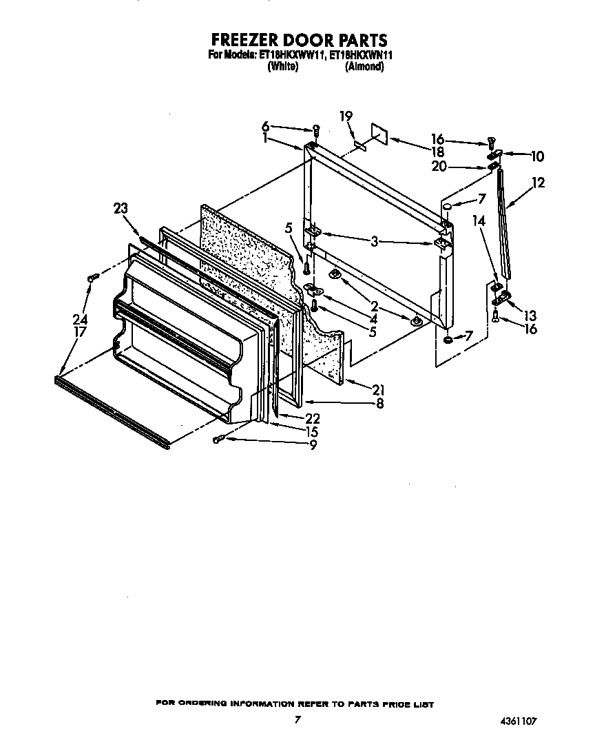 Freezer door