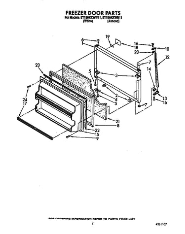 Freezer door