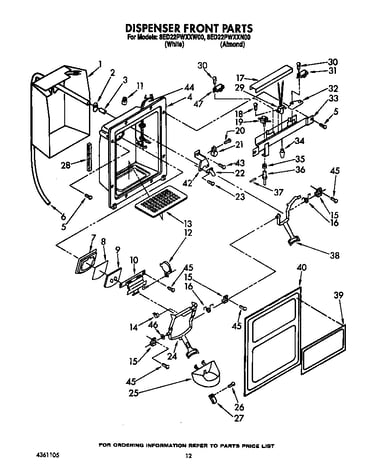 Dispenser front