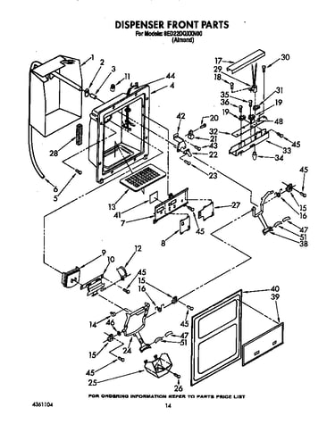 Dispenser front