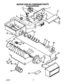 Motor and ice container