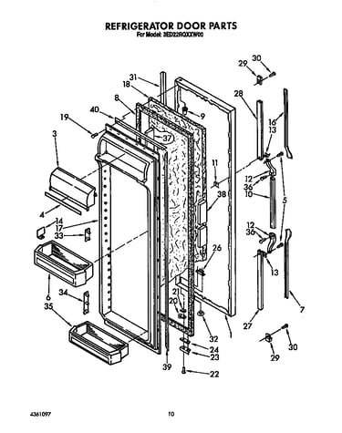 Refrigerator door