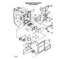 Whirlpool 3ED22RQXXW00 dispenser front diagram