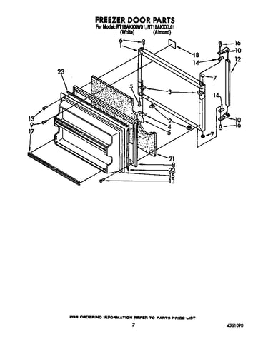 Freezer door
