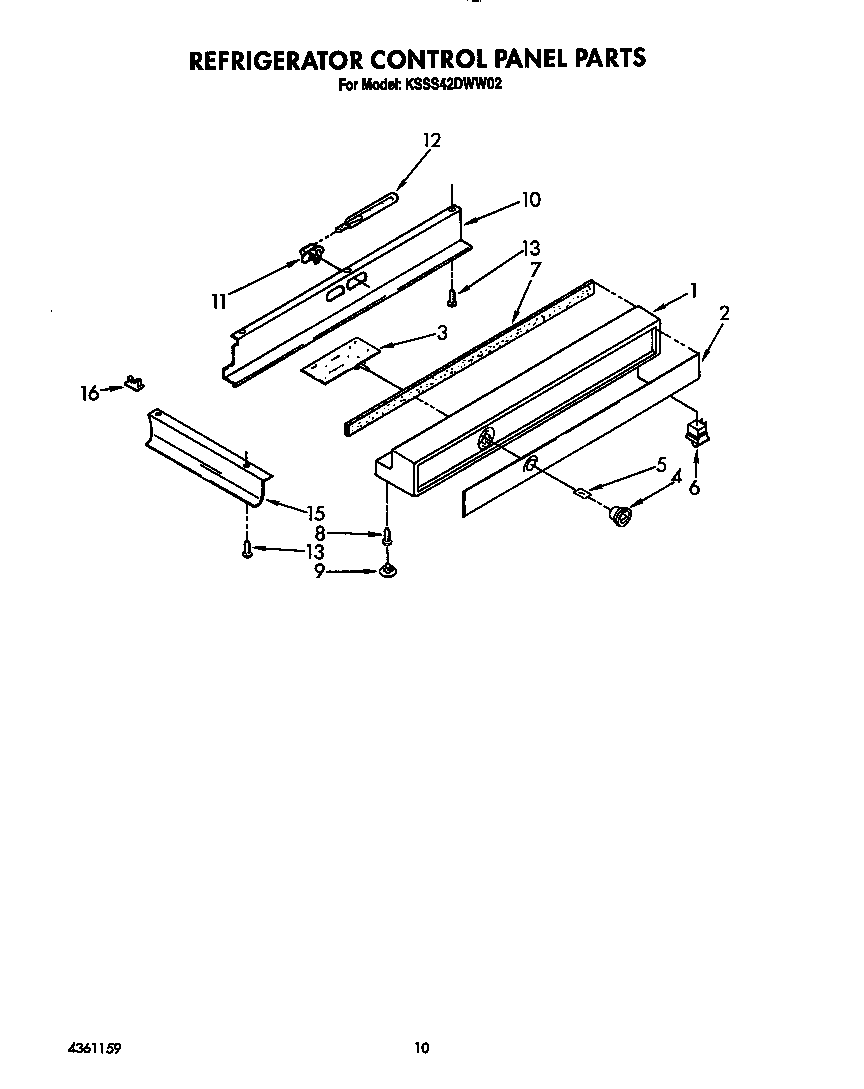 REFRIGERATOR CONTROL PANEL