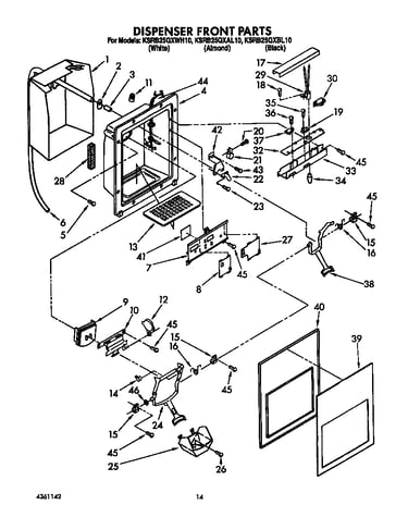 Dispenser front