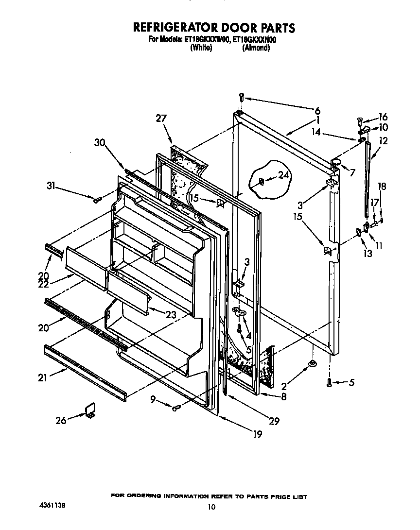 Refrigerator door