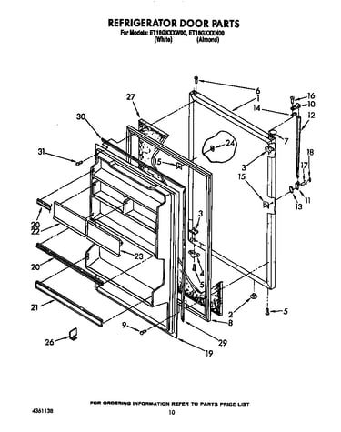 Refrigerator door
