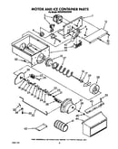 Motor and ice container