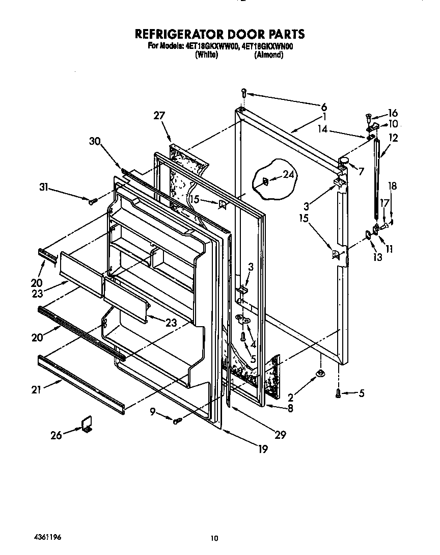 Refrigerator door