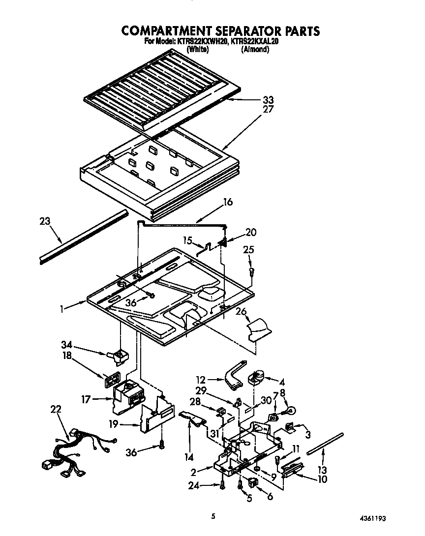 Compartment separator