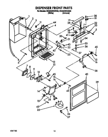 Dispenser front