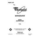 Whirlpool ED25PQXYW00 front cover diagram